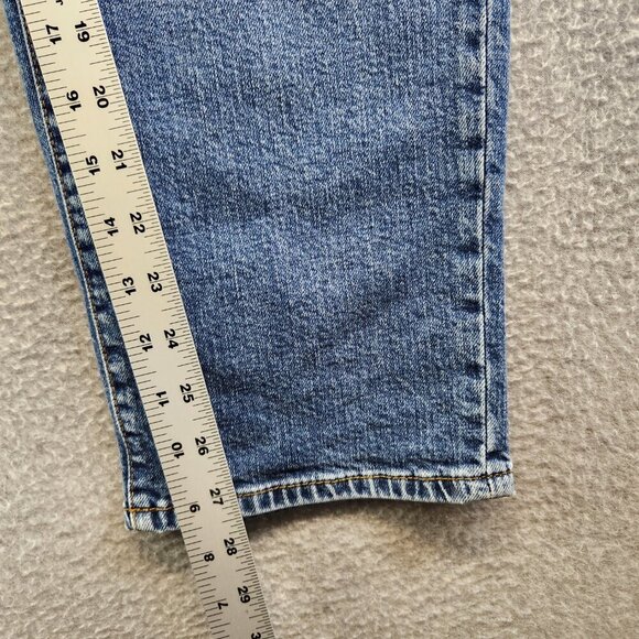 Current Elliott Jeans Womens 30 Blue High Rise Tapered Leg Whiskered Denim - Picture 13 of 15